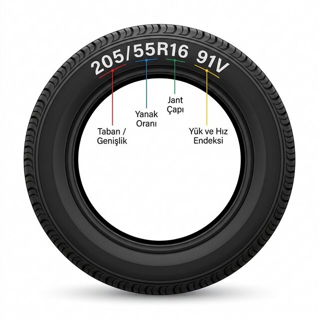 Lastik Ölçüleri Nasıl Okunur? (205/55 R16) | lastikciyiz.com