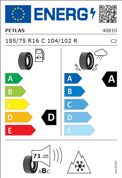 Petlas 185/75 R16C 104/102R FullGrip PT925 Kış Lastiği 2024