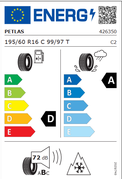 Petlas 195/60 R16C 99/97T VanMaster 4 Mevsim Lastiği 2025