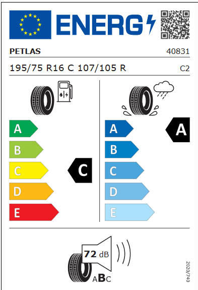 Petlas 195/75 R16C 107/105R FullPower PT825 Yaz Lastiği 2026