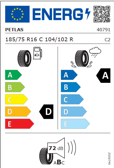 Petlas 185/75 R16C 104/102R FullPower PT825 Yaz Lastiği 2024