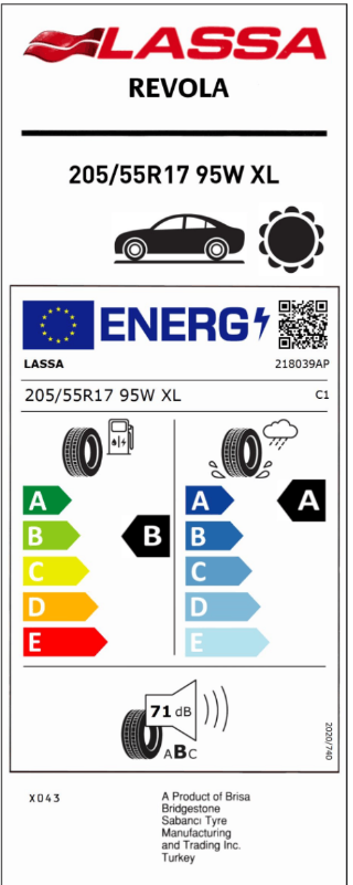 Lassa 205/55 R17 95W XL Revola Yaz Lastiği 2026