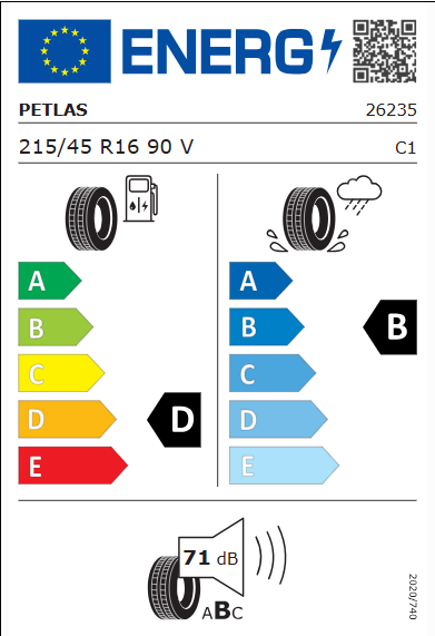 Petlas 215/45 R 16 90V XL Velox Sport PT741 Yaz 2026