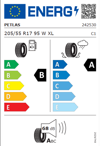 Petlas 205/55 R 17 95W XL Prime Comfort Yaz 2026