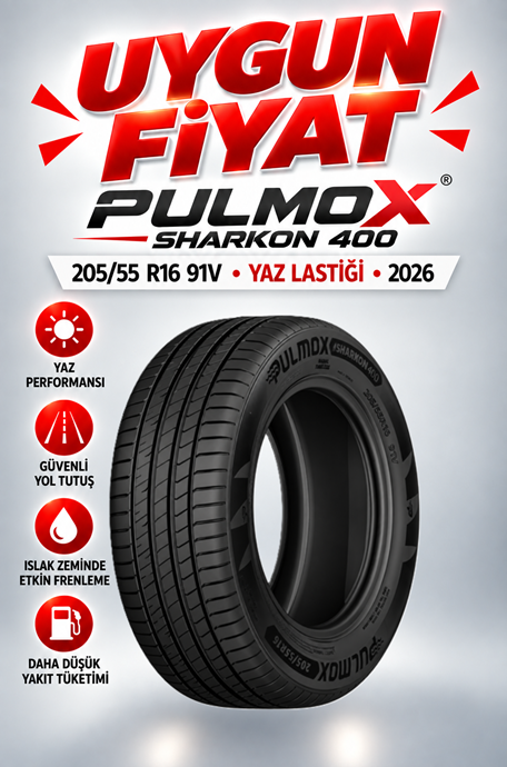PULMOX 205/55R16 91V Yaz Lastiği 2026 İNDİRİMLİ FİYATLARDAN SENDE YARARLAN