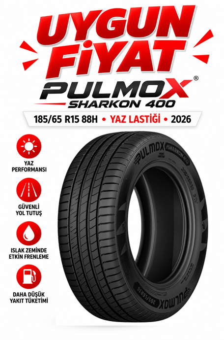 PULMOX 185/65R15 88H YAZ LASTİĞİ 2026 İNDİRİMLİ FİYATLARDAN SENDE YARARLAN